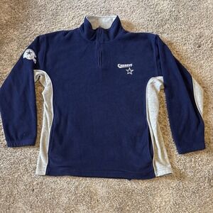 Dallas Cowboys Authentic Fleece Pullover Jacket 1/4 Zip M Extra Large XL